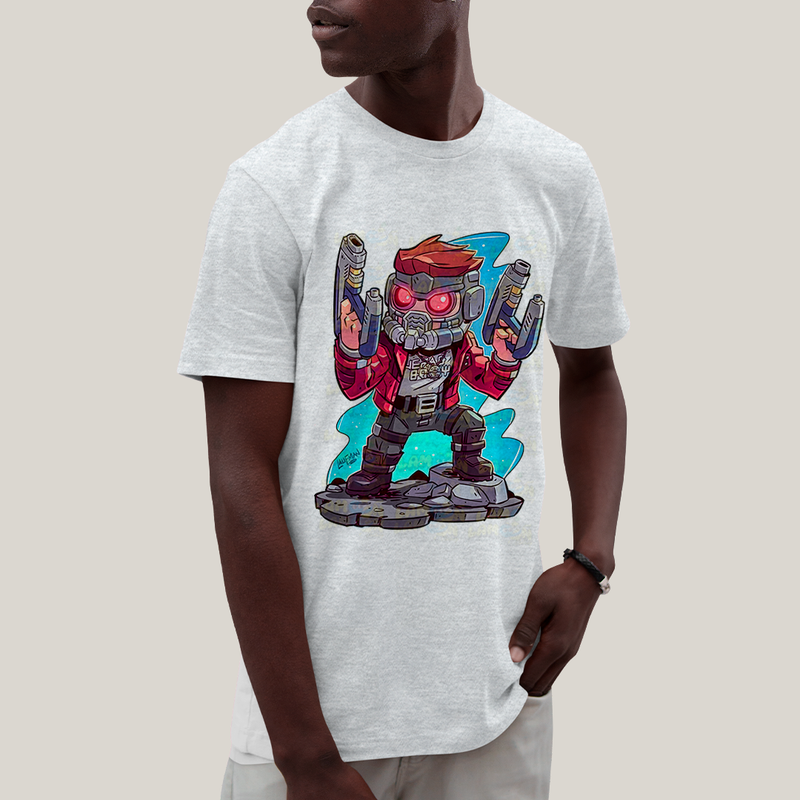 Camiseta Algodão Unissex T shirt - Star Lord Cartoon Peter Quill marvel guardioes da galaxia Chris Pratt