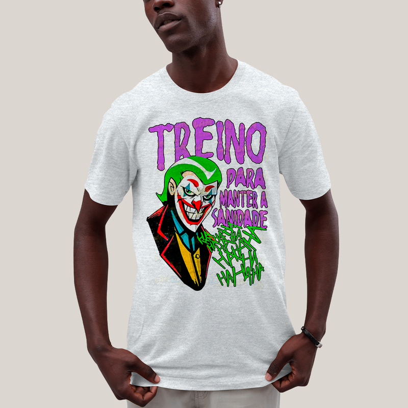 Camiseta Algodão Unissex T shirt- Treino Para Manter a Sanidade Coringa DC batman