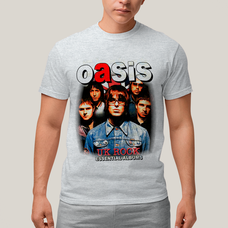Camiseta Algodão Unissex T shirt - Oasis Essential Albums Uk Rock
