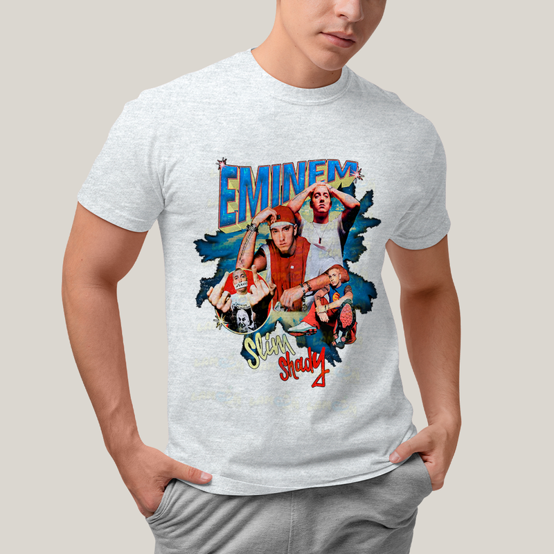 Camiseta Algodão Unissex T shirt - 3839 - Eminem Slim Shady Rap God
