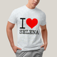 Camiseta Algodão Unissex T shirt - I Love Selena coração