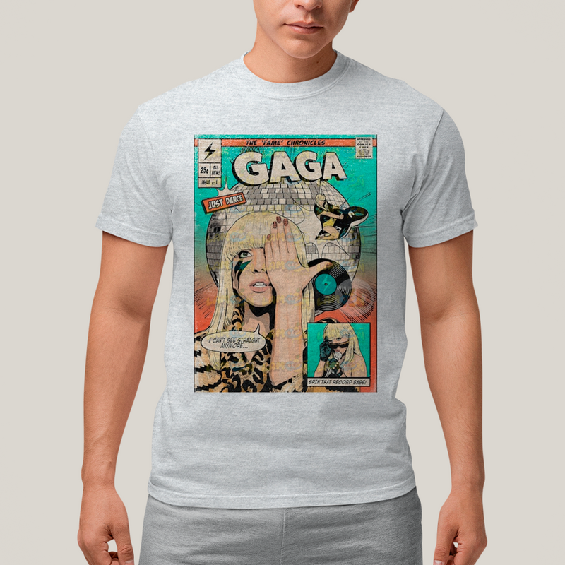 Camiseta Algodão Unissex Tshirt  Lady Gaga HQ Just Dance