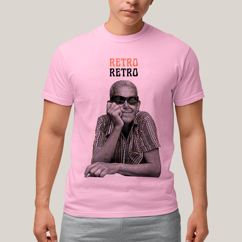 Camiseta Algodão Unissex T shirt Cartola Retro cantor brasileiro samba