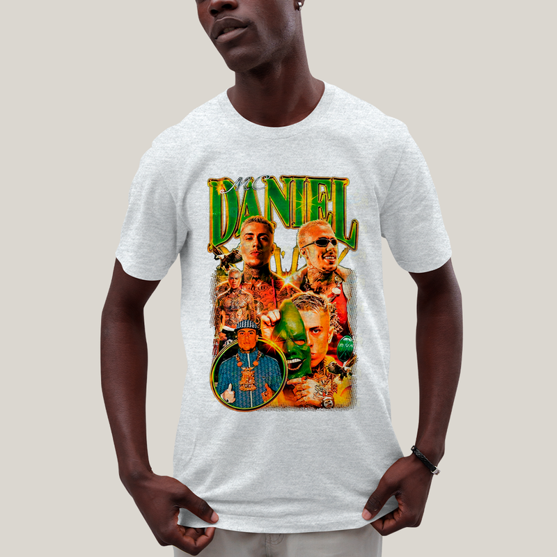 Camiseta Algodão Unissex T shirt - Mc Daniel Fafa Falcão mascara