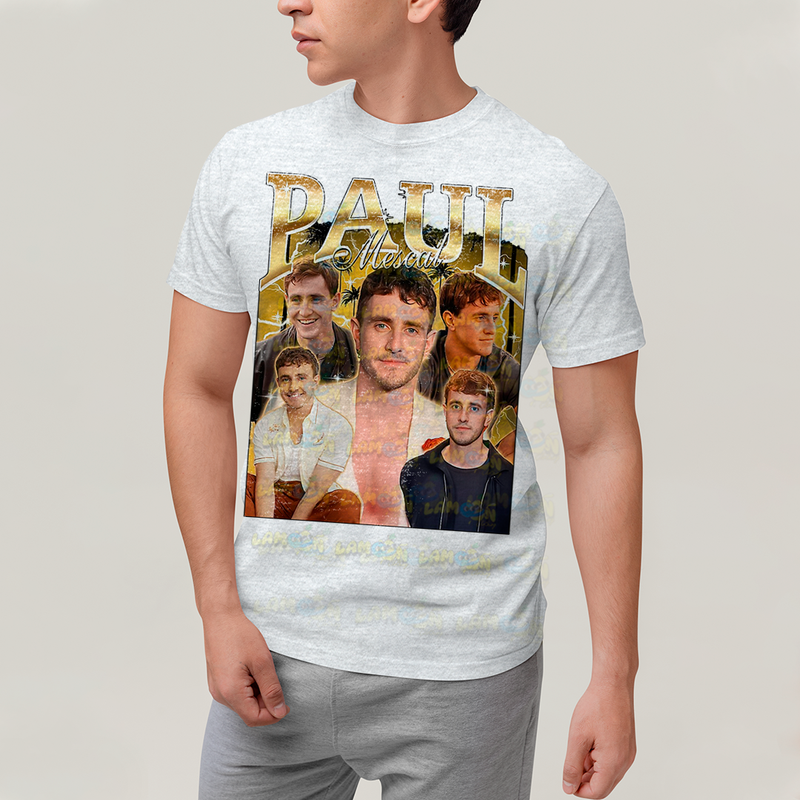 Camiseta Algodão Unissex T shirt - Paul Mescal Dourado