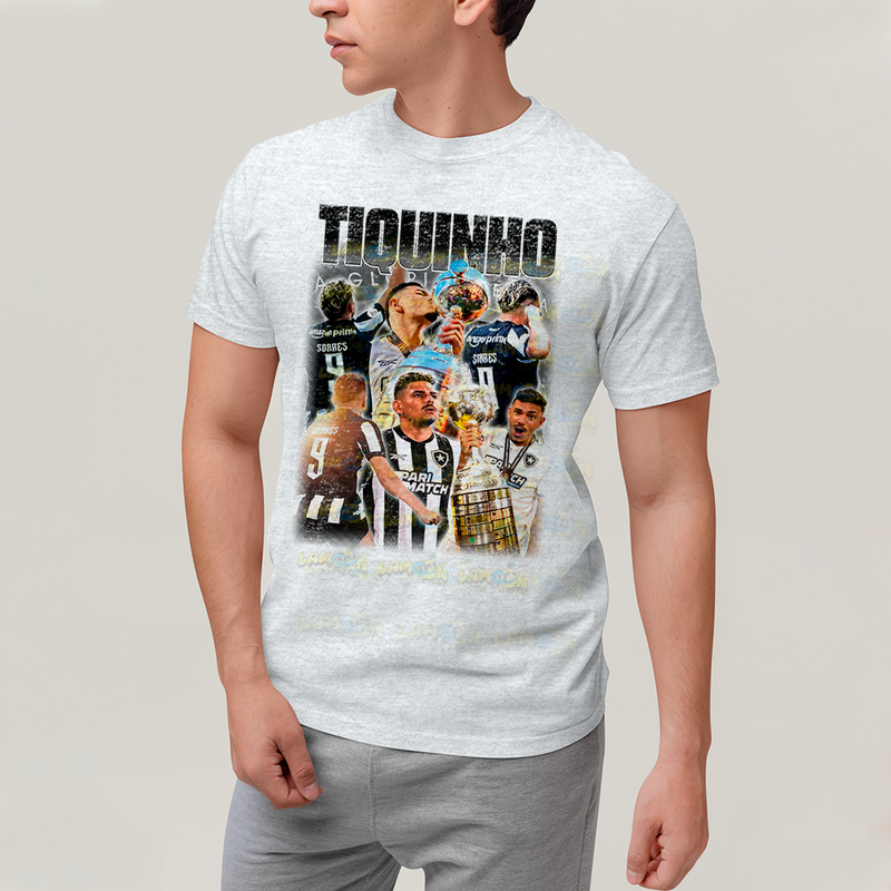 Camiseta Algodão Unissex T shirt Graphic Tee Tiquinho Botafogo