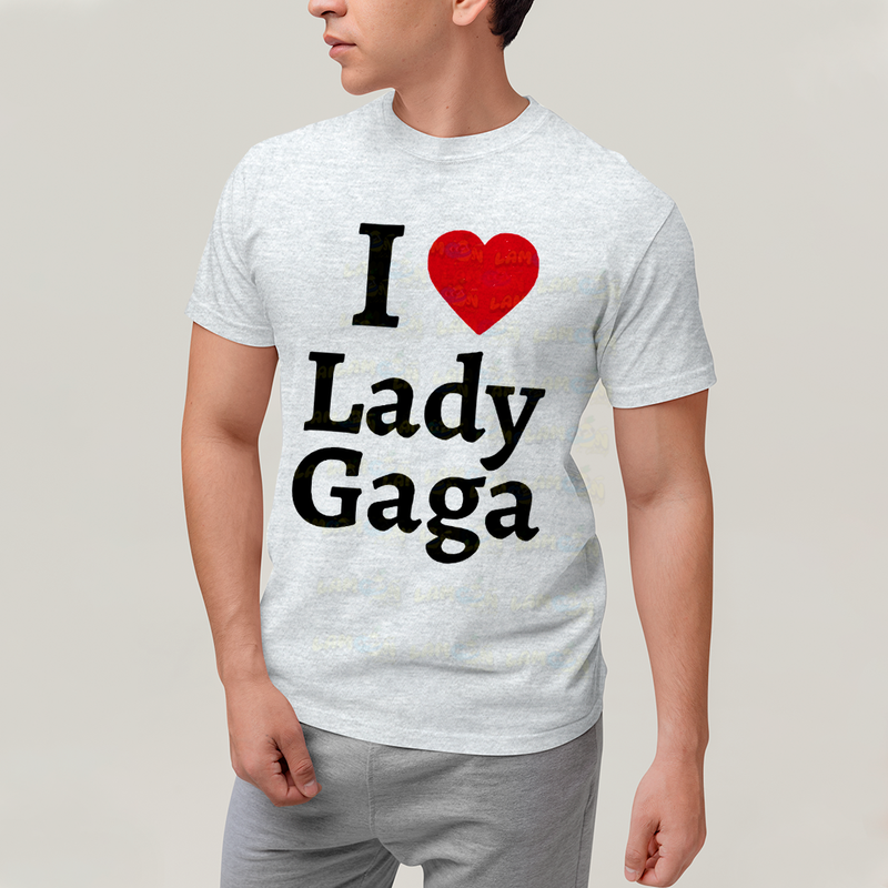 Camiseta Algodão Unissex Tshirt I Love Lady Gaga