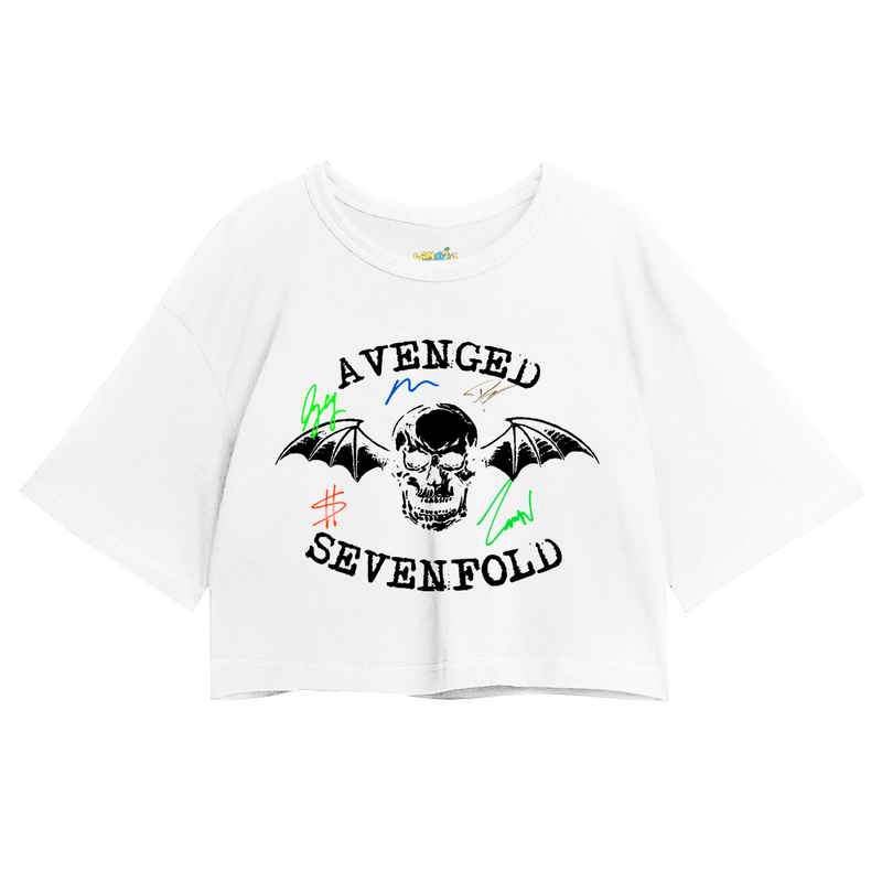 Cropped Oversized Avenged Seven Fold Assinaturas