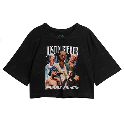 Cropped Oversized Algodão Justin Bieber Swag
