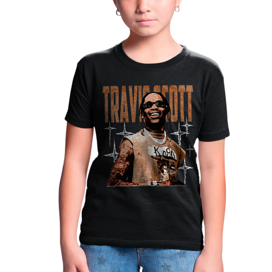 Camiseta Infantil Algodão T shirt Travis Scott de Regata