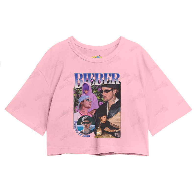 Cropped Oversized Algodão Justin Bieber Prince Of Pop