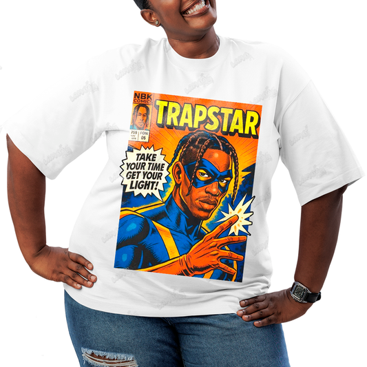 Camiseta Plus Size Algodão Travis Scott Trapstar Comics