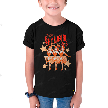 Camiseta Infantil Algodão Taylor Swift Showgirl Era 1
