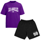 Kit Camiseta e Bermuda Tactel Los Angeles 98