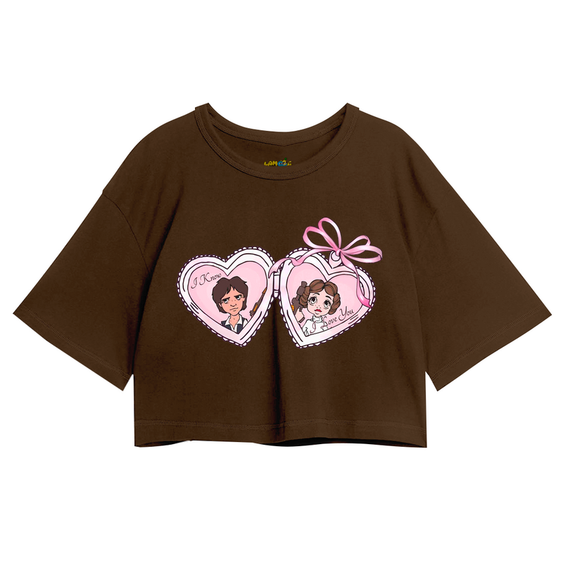 Cropped Oversized Casal Star Princesa Leia e Han Solo