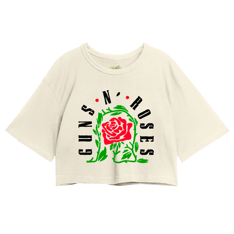 Cropped Oversized Roses Banda Flor