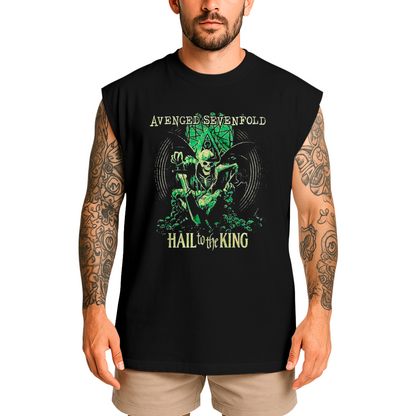 Regata Oversized Avenged Seven Fold Caveira Hail to the King