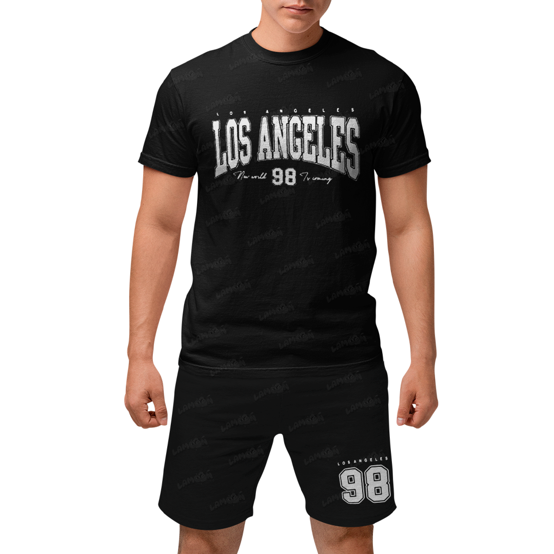 Kit Camiseta e Bermuda Tactel Los Angeles 98