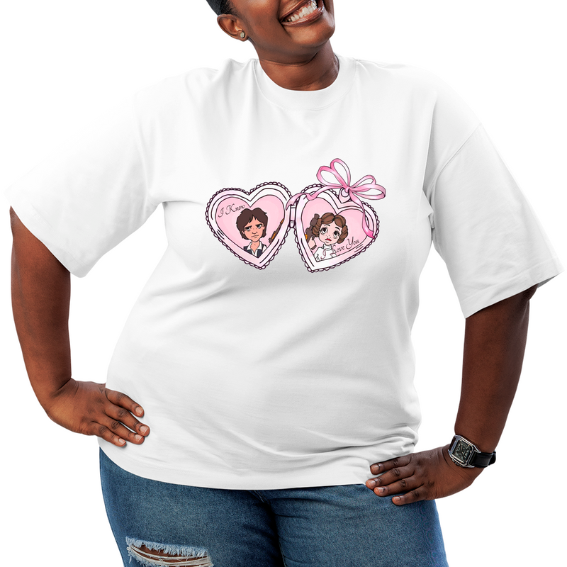 Camiseta Plus Size Casal Star Princesa Leia e Han Solo