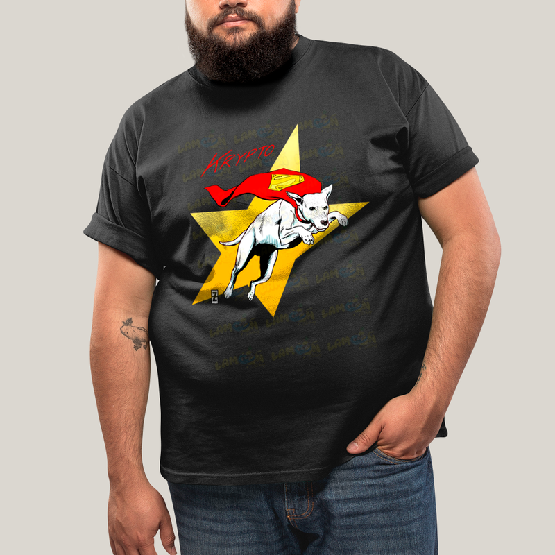 Camiseta Plus Size Algodão Unissex T shirt Superman Supercão Krypto Star