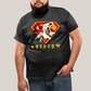 Camiseta Plus Size Algodão Unissex T shirt Superman & Krypto o Supercão