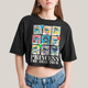 Cropped Oversized Algodão Unissex T shirt Lilo & Stitch Princess The Eras Tour FC