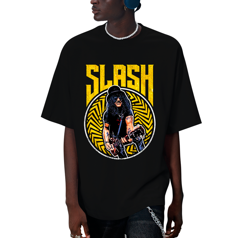 Camiseta Algodão Roses Banda Slash Vintage