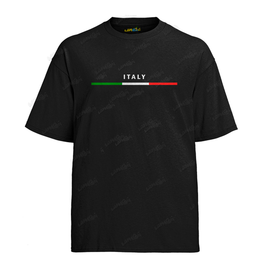 Camiseta Algodão Italy Bandeira PQ
