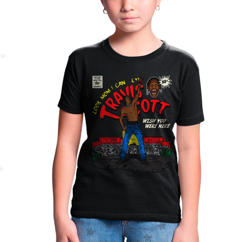 Camiseta Infantil Algodão Travis Scott Wish You Were Here