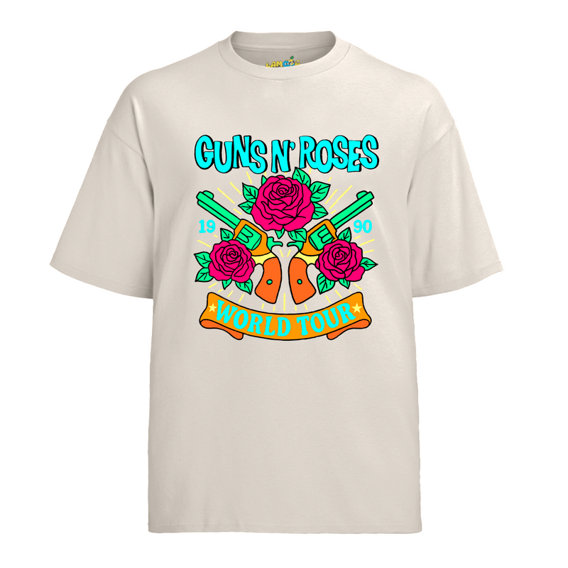 Camiseta Algodão Roses Banda World Tour 1990