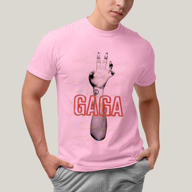 Camiseta Algodão Unissex T shirt-  lady Gaga mao hand