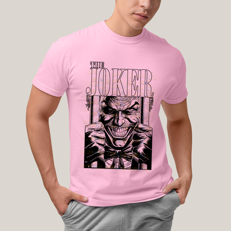 Camiseta Algodão Unissex T shirt- The Joker Coringa preto  branco