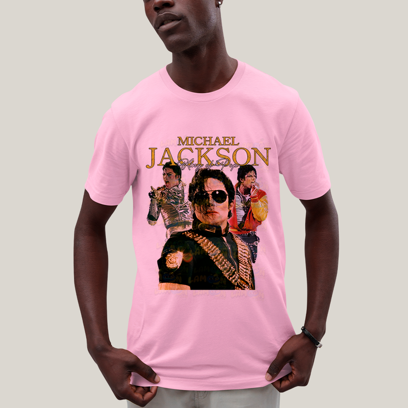 Camiseta Algodão Unissex T shirt Michael Jackson king of pop