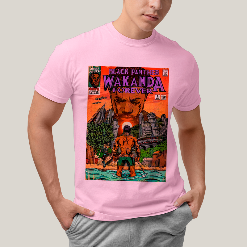 Camiseta Algodão Unissex T shirt Wakanda Forever