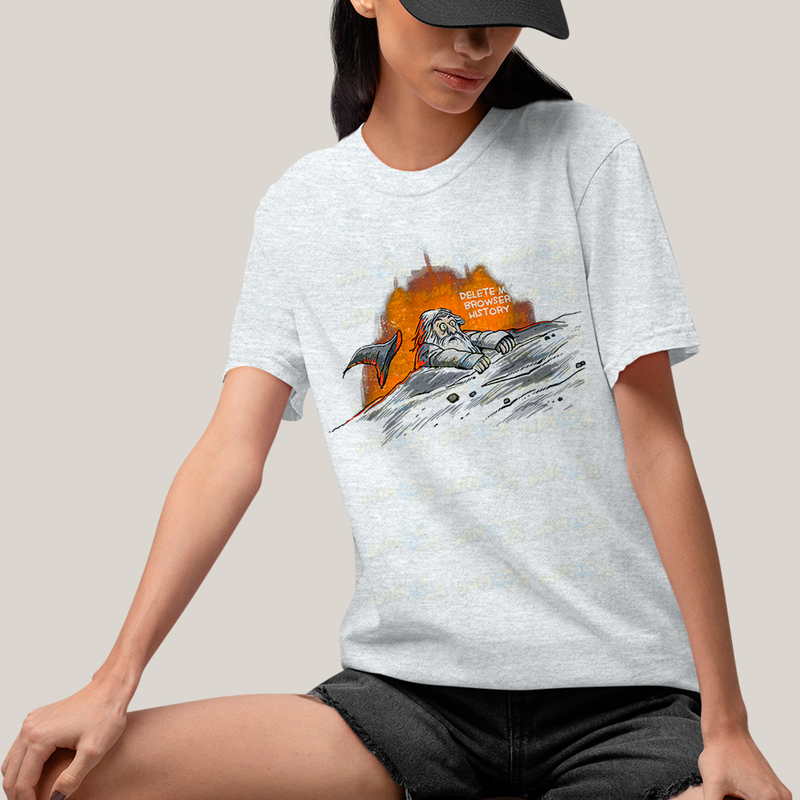 Camiseta Algodão Unissex T shirt - Gandalf Meme Deleta o histórico do meu navegador O Senhor dos Anéis