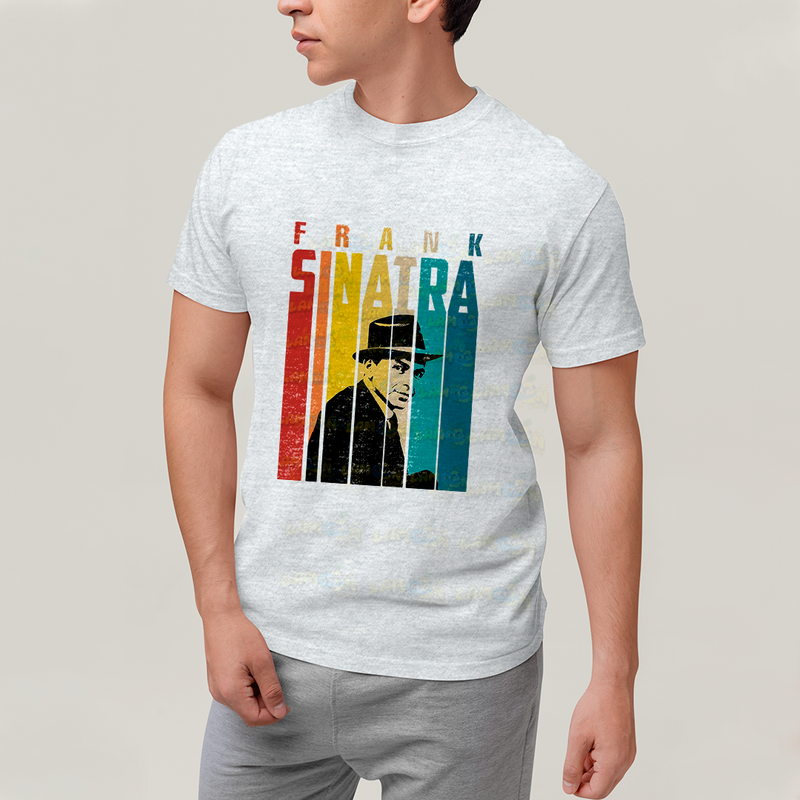 Camiseta Algodão Unissex T shirt Frank Sinatra colorido