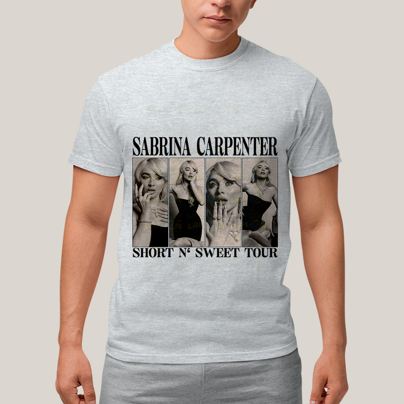 Camiseta Algodão Unissex T shirt Sabrina Carpenter Short Sweet Tour