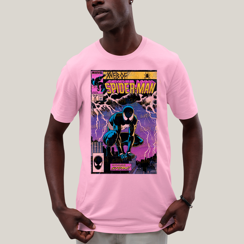 Camiseta Algodão Unissex T shirt- Homem Aranha traje preto The Storm venom