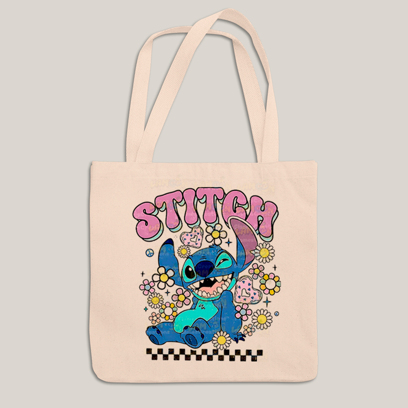 Sacola Ecobag Bolsa 38X40 Algodão- Lilo & Stitch Piscando
