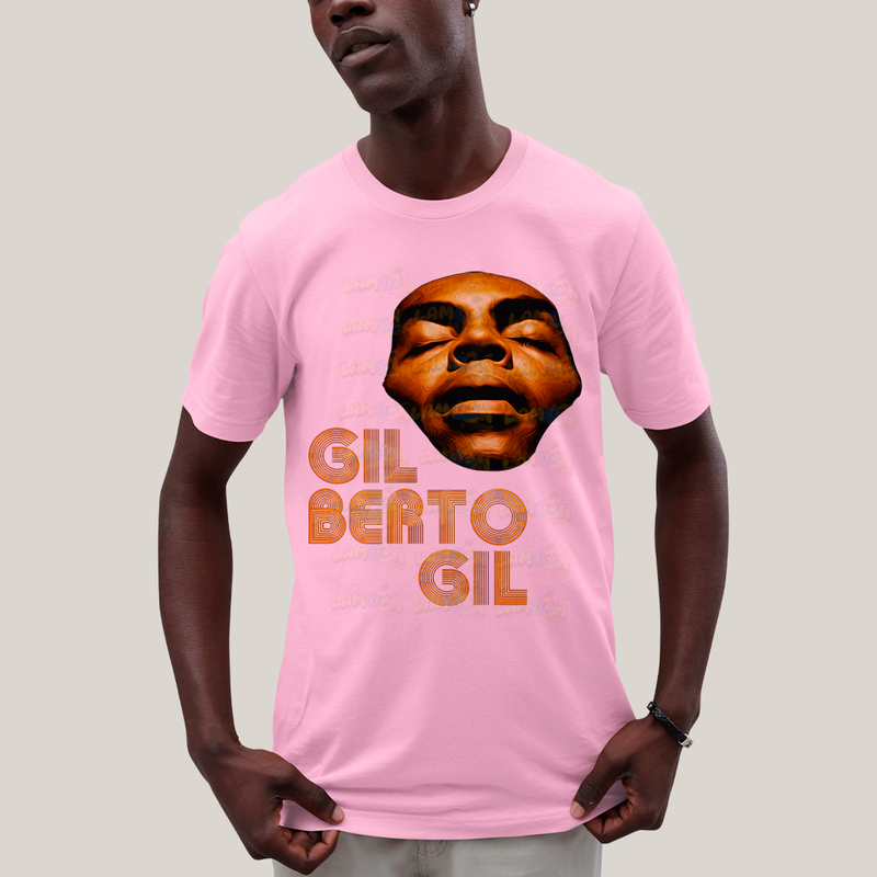 Camiseta Algodão Unissex T shirt -Gilberto GIl Dourado cantor brasileiro