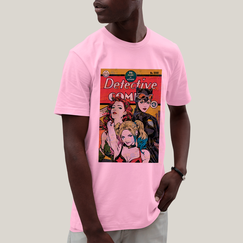 Camiseta Algodão Unissex T shirt Sereias de Gotham Mulher Gato Alerquina e Hera Venenosa DC Batman