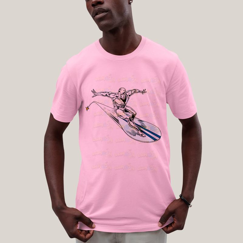 Camiseta Algodão Unissex T shirt - Surfista Prateado marvel quarteto fantastico