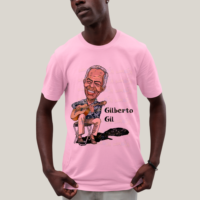 Camiseta Algodão Unissex T shirt Gilberto GIl Cartoon