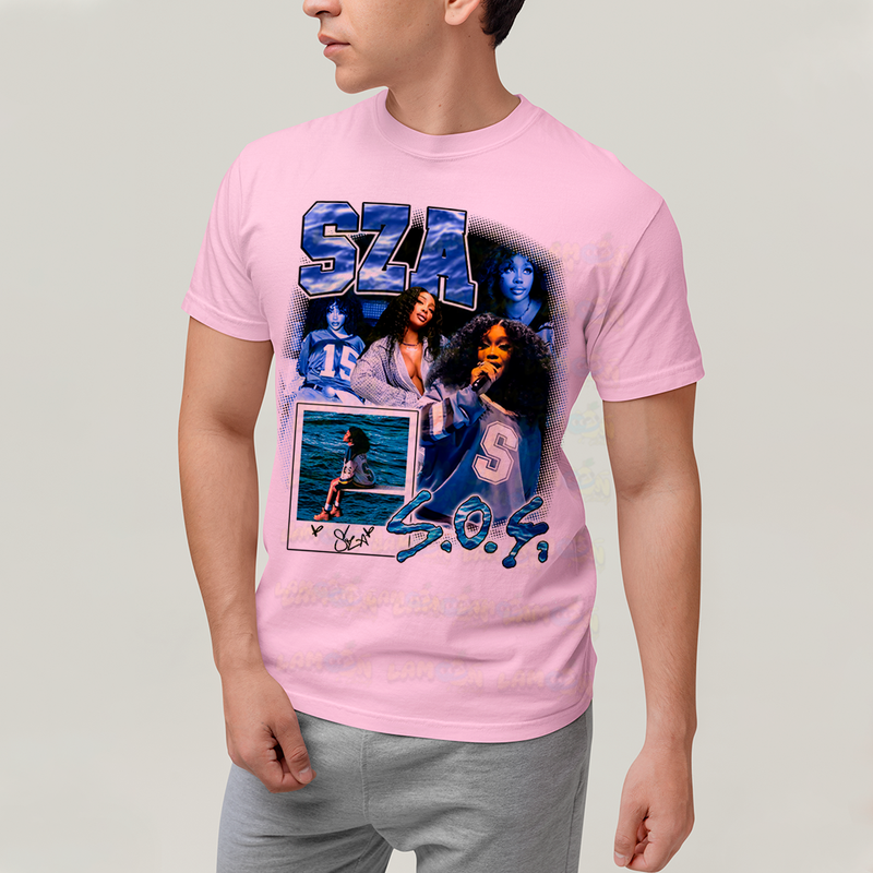 Camiseta Algodão Unissex T shirt - SZA Azul