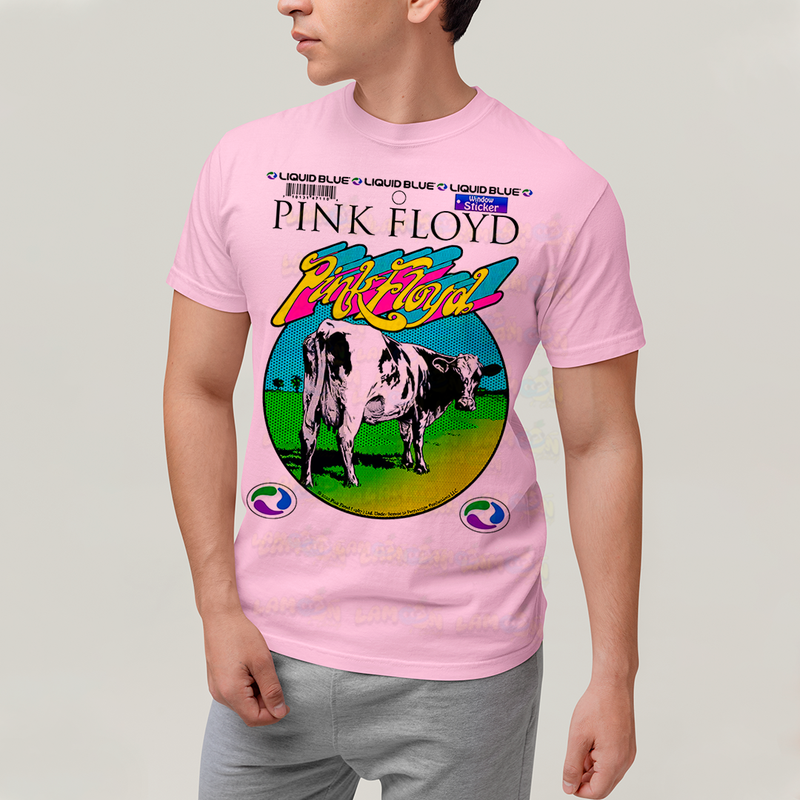 Camiseta Algodão Unissex T shirt - Vaca Pink Floyd atom heart mother