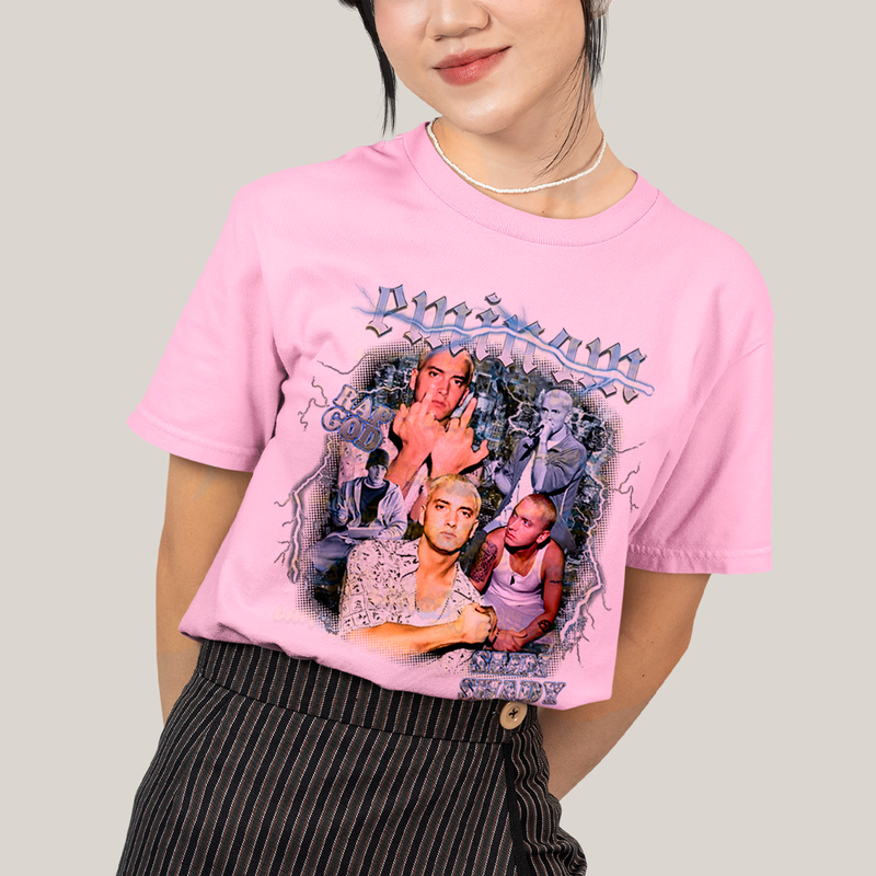 Camiseta Algodão Unissex T shirt Graphic Tee Eminem Slim Shady Rap