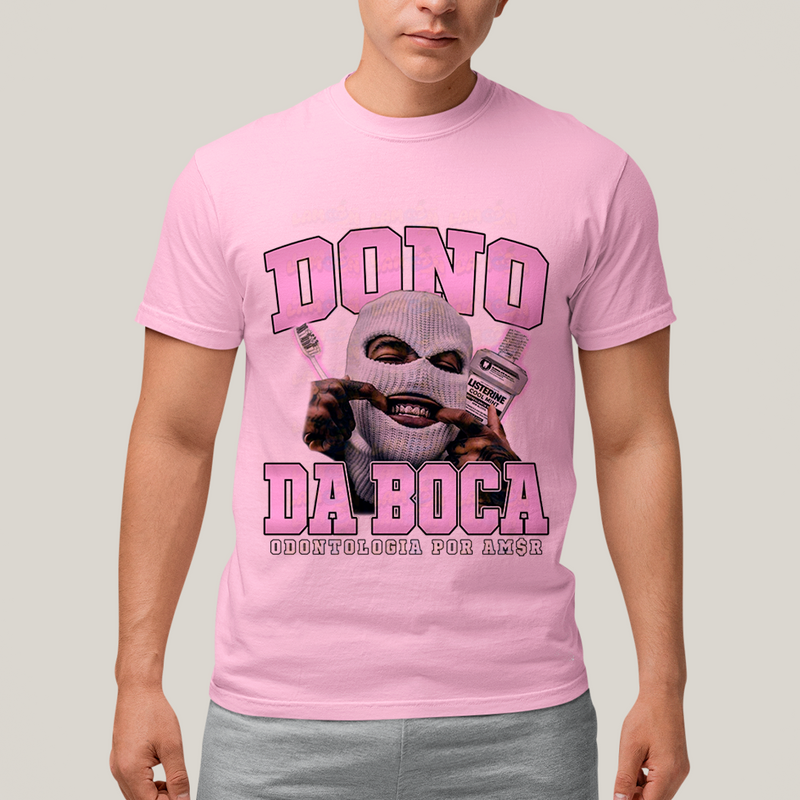 Camiseta Algodão Unissex T shirt - Tu Dono da Boca Odontologia Por Amor