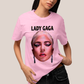 Camiseta Algodão Unissex T shirt Lady Gaga Face
