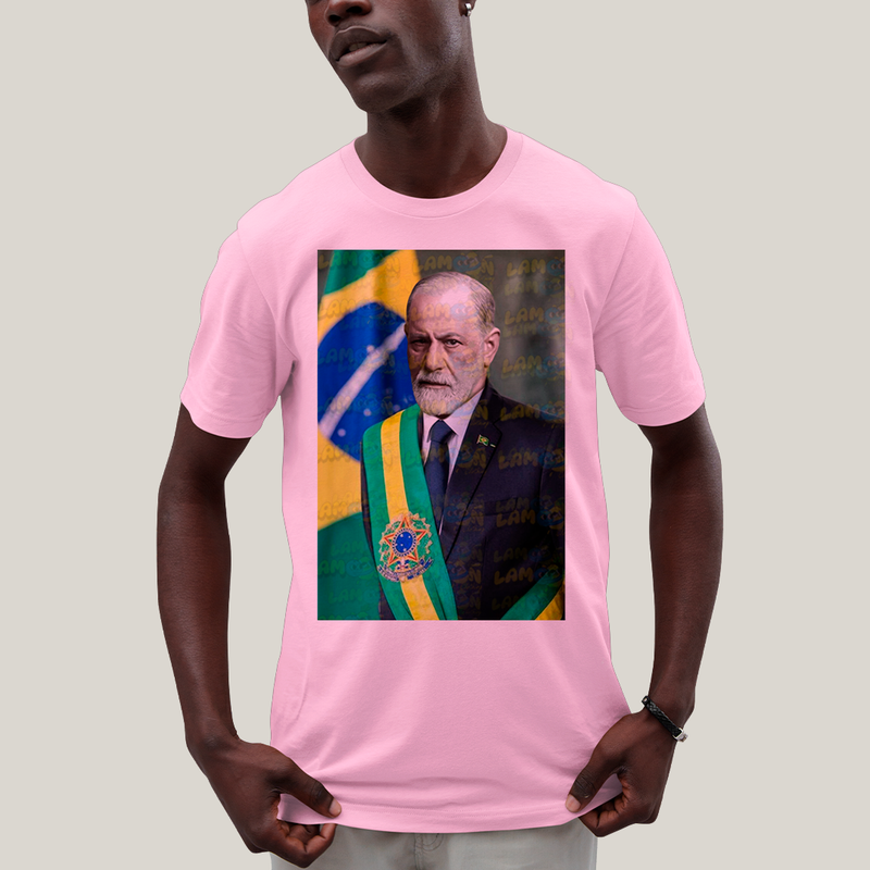Camiseta Algodão Unissex T shirt -  Sigmund Freud psicologo presidente do brasil
