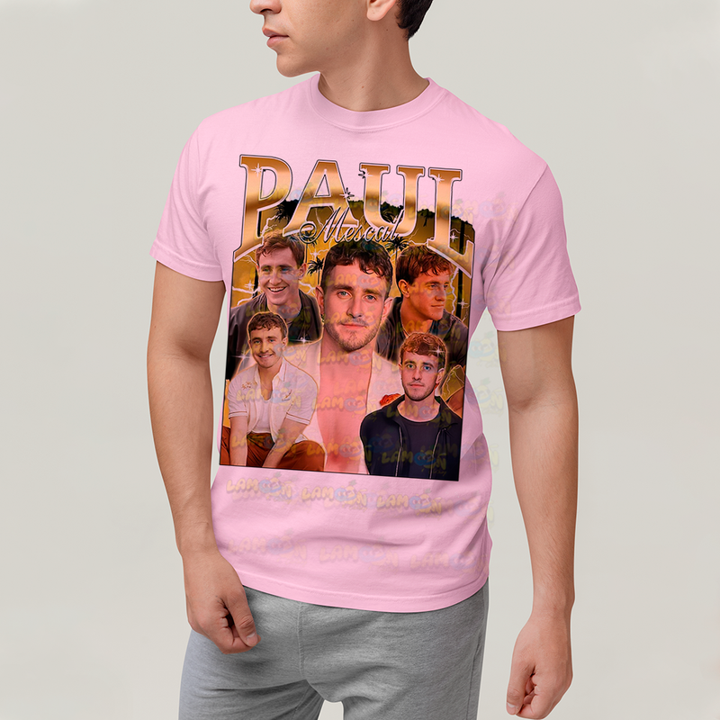 Camiseta Algodão Unissex T shirt - Paul Mescal Dourado